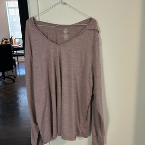 Dusty Rose Hooded Long Sleeve